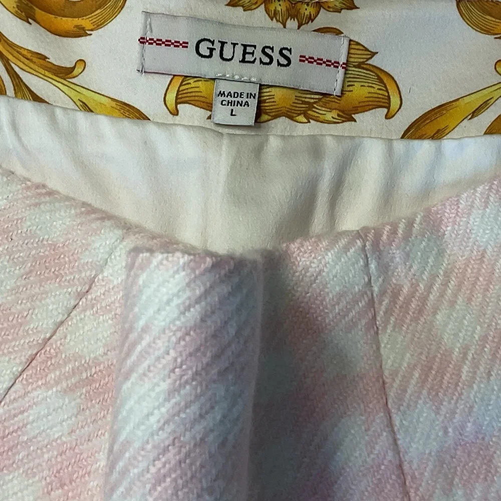 Guess Pink and White Plaid Mini Skirt - Picture 2 of 9